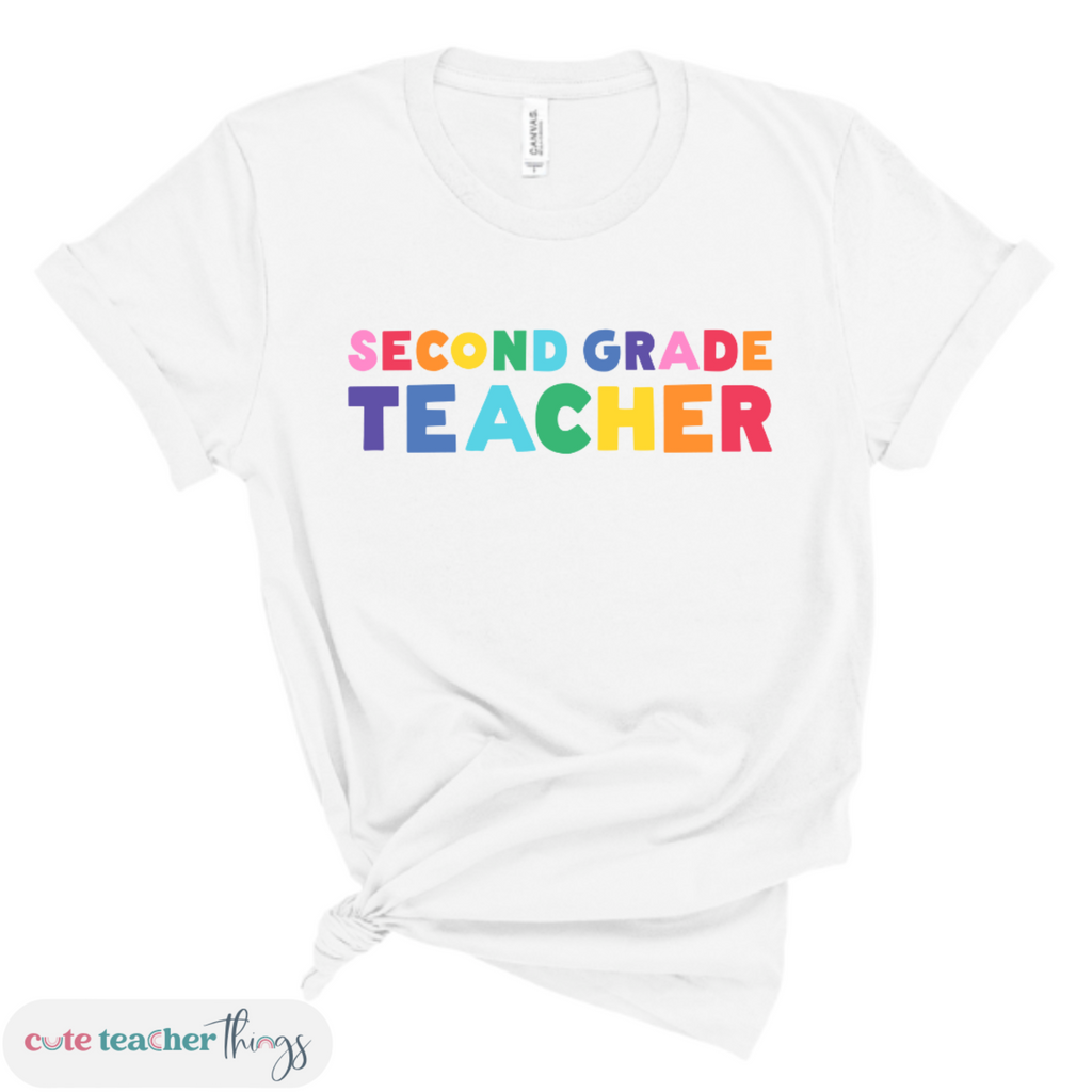 second grade teacher clothing, positive affirmation, gift idea for favorite teacher