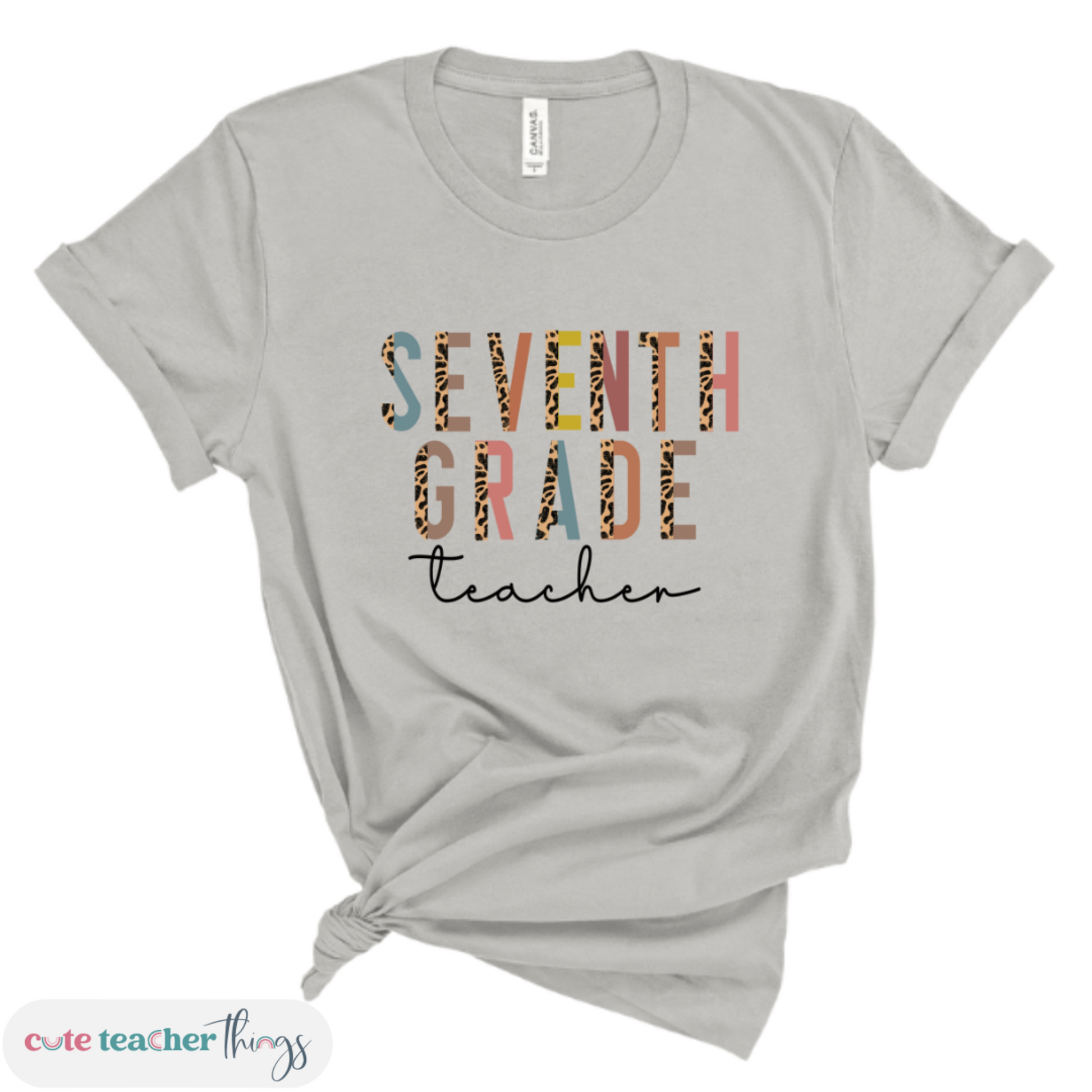 teacher's day celebration t-shirt, seventh grader tee, animal print teacher shirt