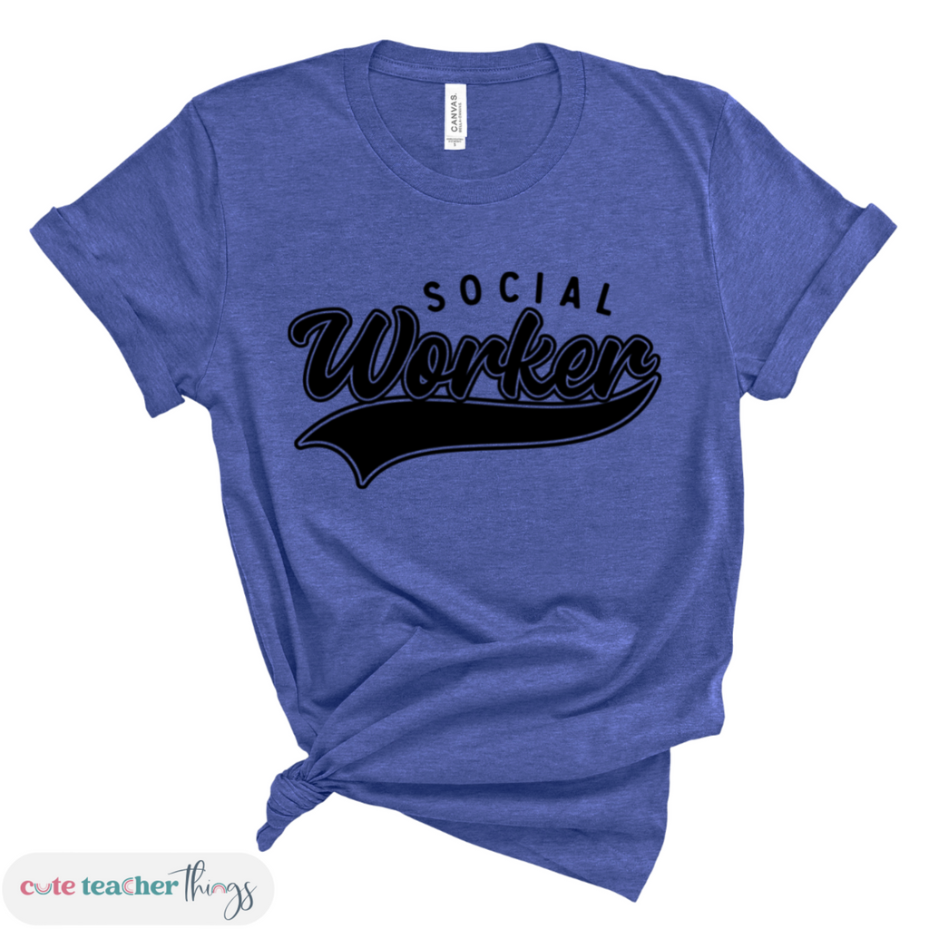 social worker swoosh tee, appreciation gift