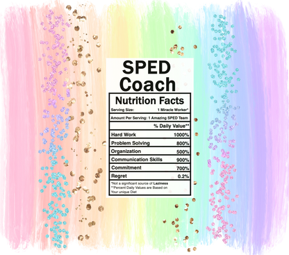 pastel rainbow sped coach nutrition facts svg
