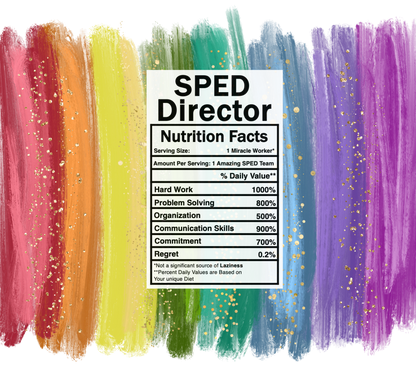 bright rainbow sped director nutrition facts svg