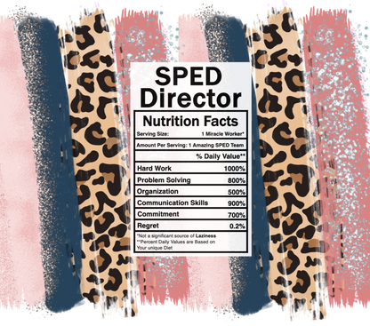 pink leopard sped director nutrition facts svg