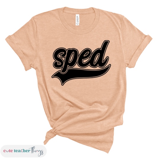 sped swoosh tee, unisex t-shirt, sped teacher t-shirt