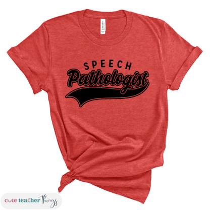 speech pathologist swoosh tee, appreciation gift