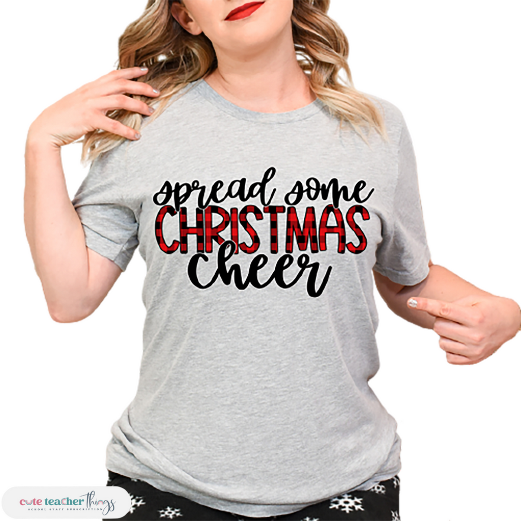 perfect christmas gift for favorite teachers, christmas cheer shirt