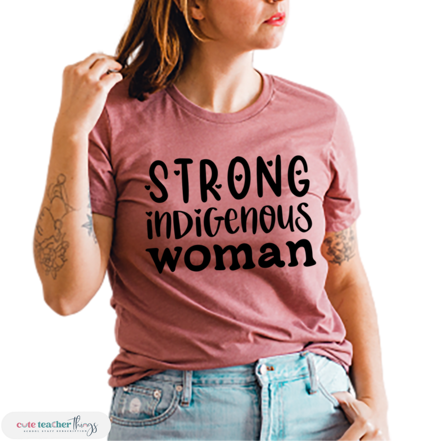 strong indigenous woman design, native american heritage t-shirt