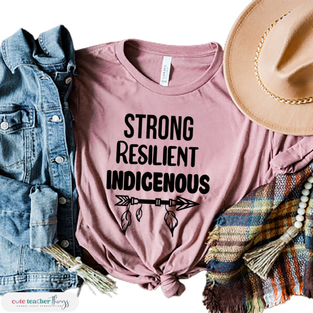 strong resilient indigenous design tee, gift for her
