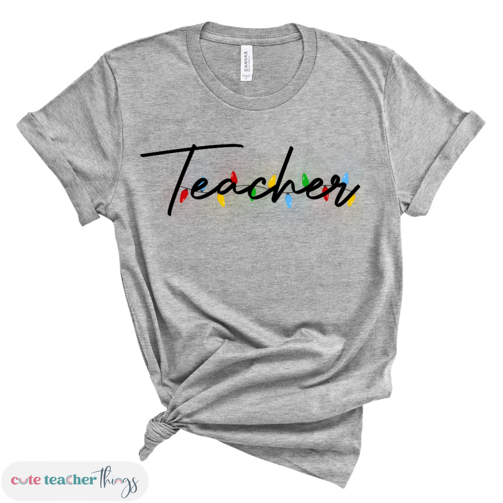 christmas holiday teacher shirt, unisex t-shirt