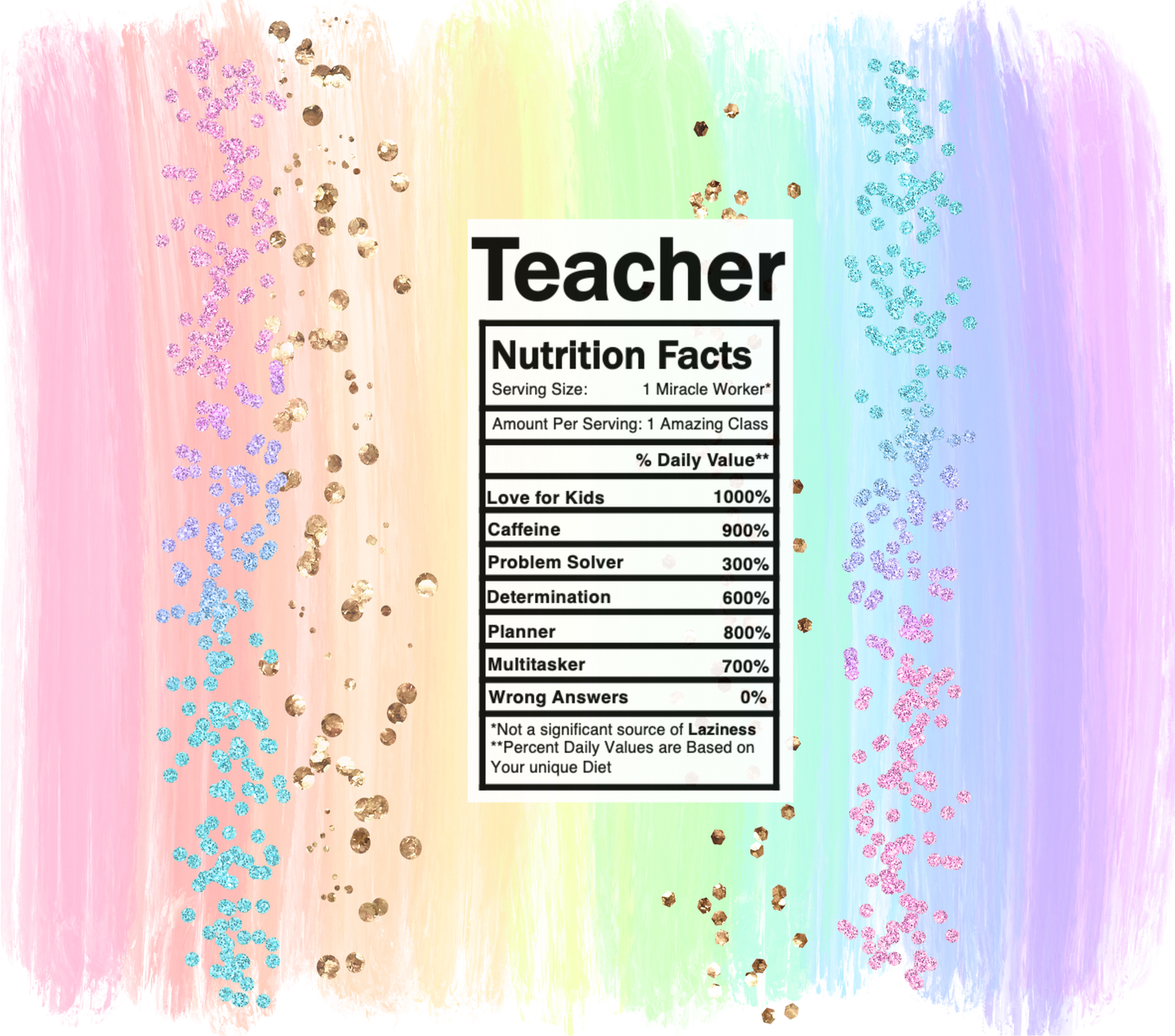 Teacher Nutrition Tumbler