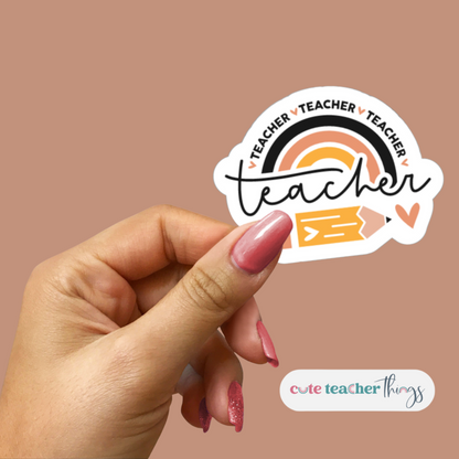 Teacher Pencil Sticker