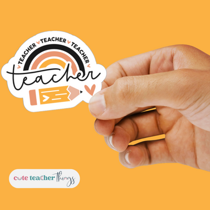 Teacher Pencil Sticker