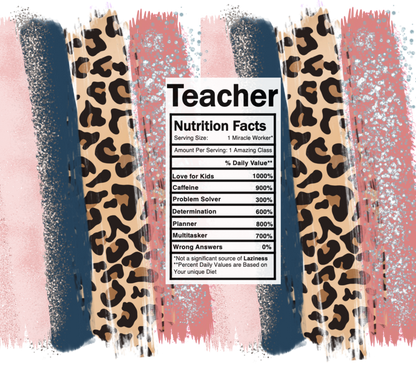 Teacher Nutrition Tumbler