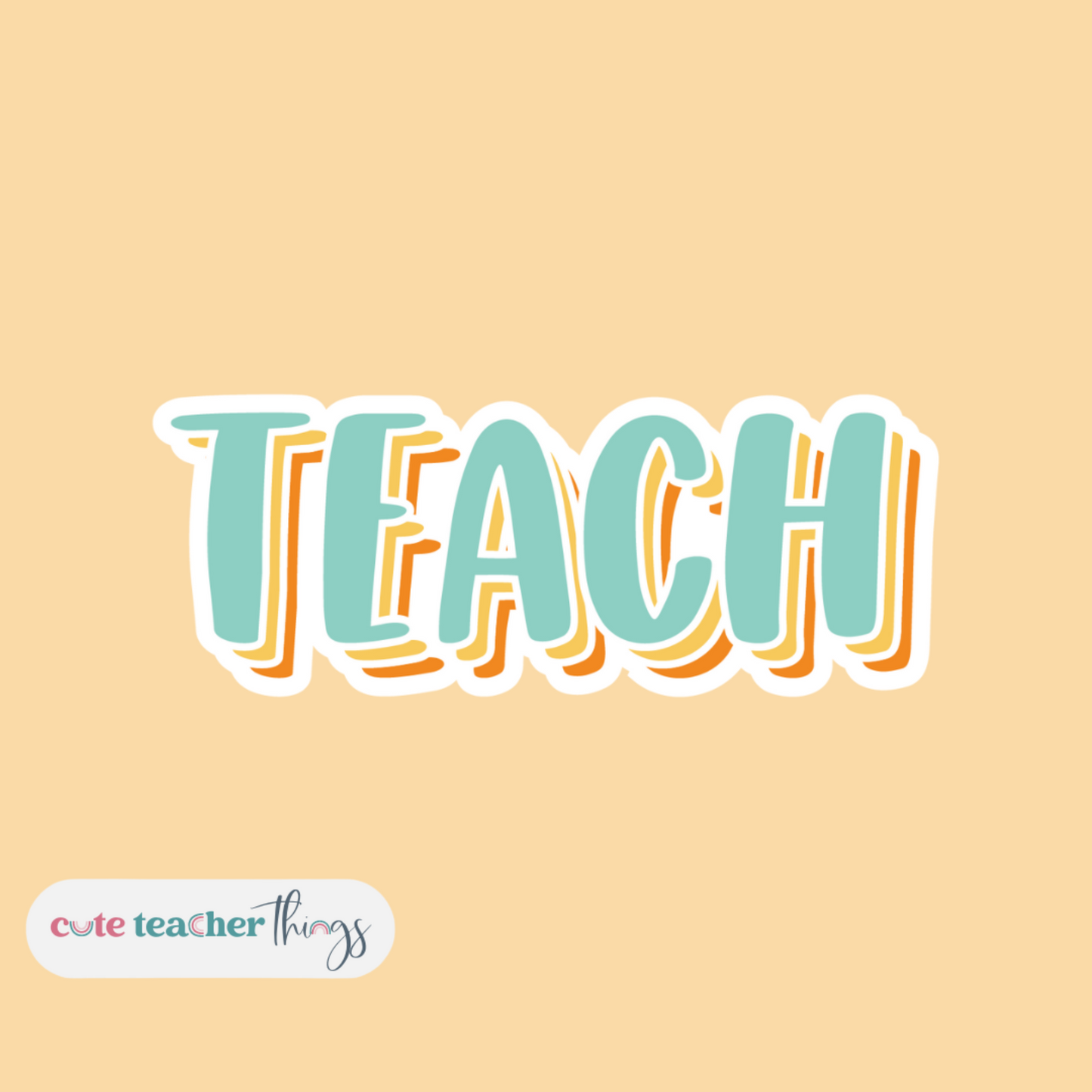 teacher life sticker, weather proof, appreciation gift