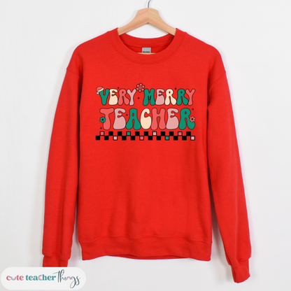 Very Merry Teacher Sweatshirt